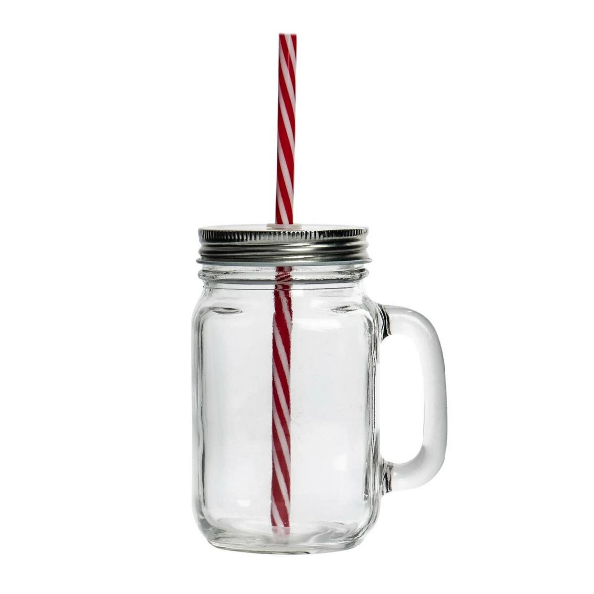 4x Mason Drinking Jar Glasses with Straws Retro Cocktail Serving Jug 450ml - Image 4