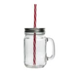 4x Mason Drinking Jar Glasses with Straws Retro Cocktail Serving Jug 450ml - Image 4