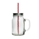 4x Mason Drinking Jar Glasses with Straws Retro Cocktail Serving Jug 620ml - Image 4