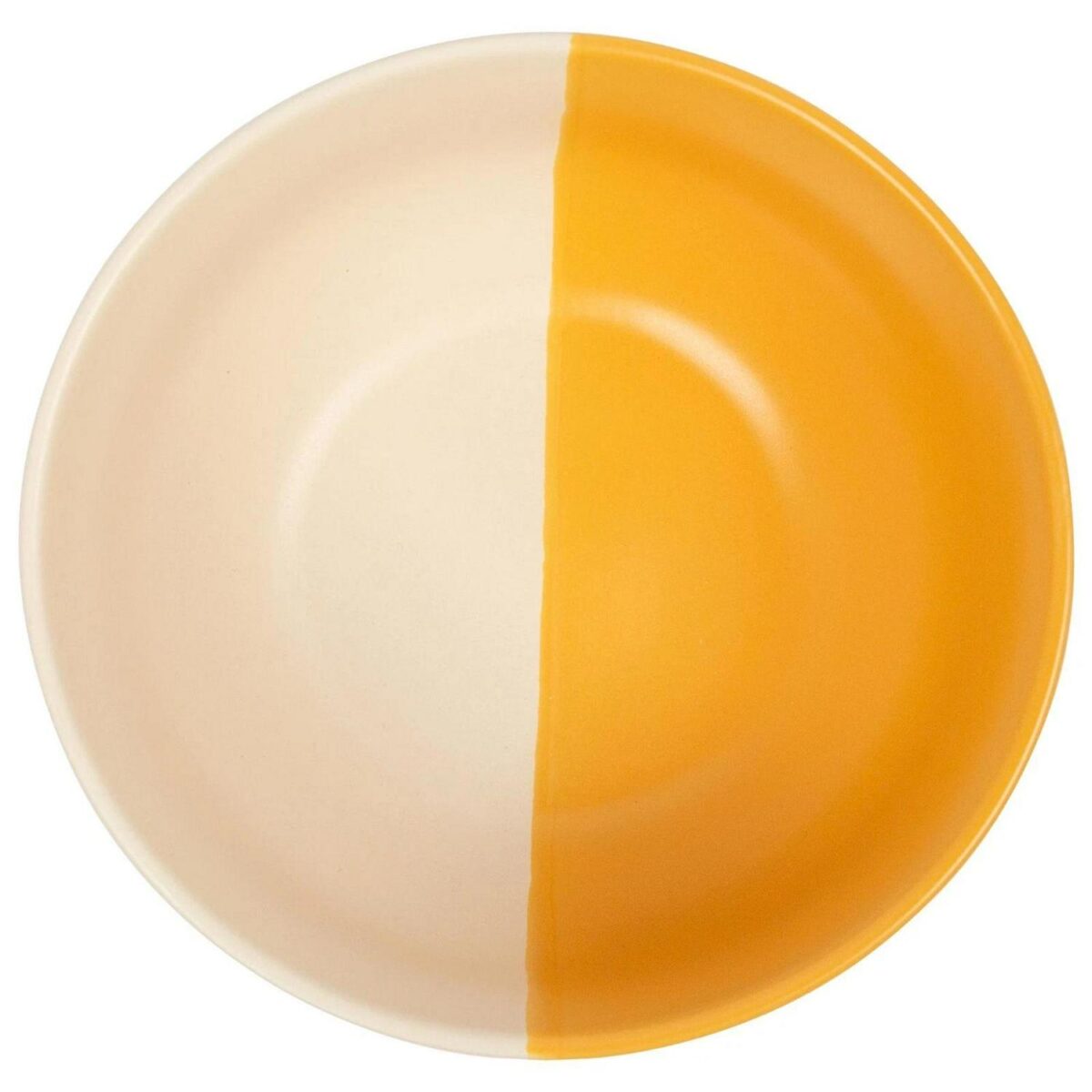 4x Mustard 16.5cm Dipped Stoneware Cereal Bowls Ceramic Dessert Dish Set - Image 4
