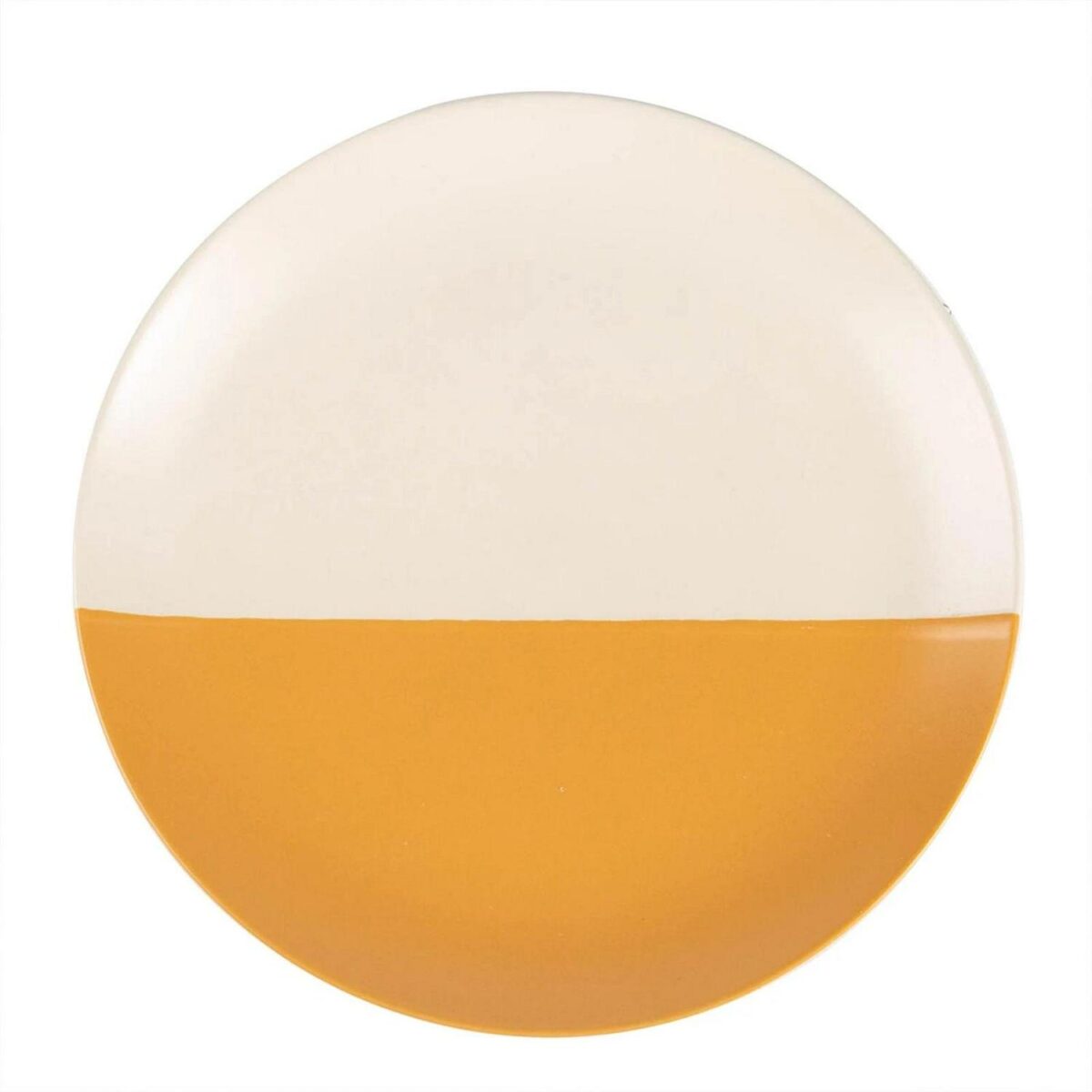 4x Mustard 20.5cm Stoneware Dipped Side Plates Ceramic Kitchen Serving Dish Set - Image 4