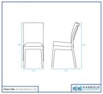 4x Nilufer Rattan Effect Garden Dining Chairs Anthracite Outdoor Patio Chair Set - Image 3