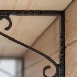 4x Notched Scroll Iron Shelf Bracket Antique Vintage Wall Brackets D150mm Raw - Image 7