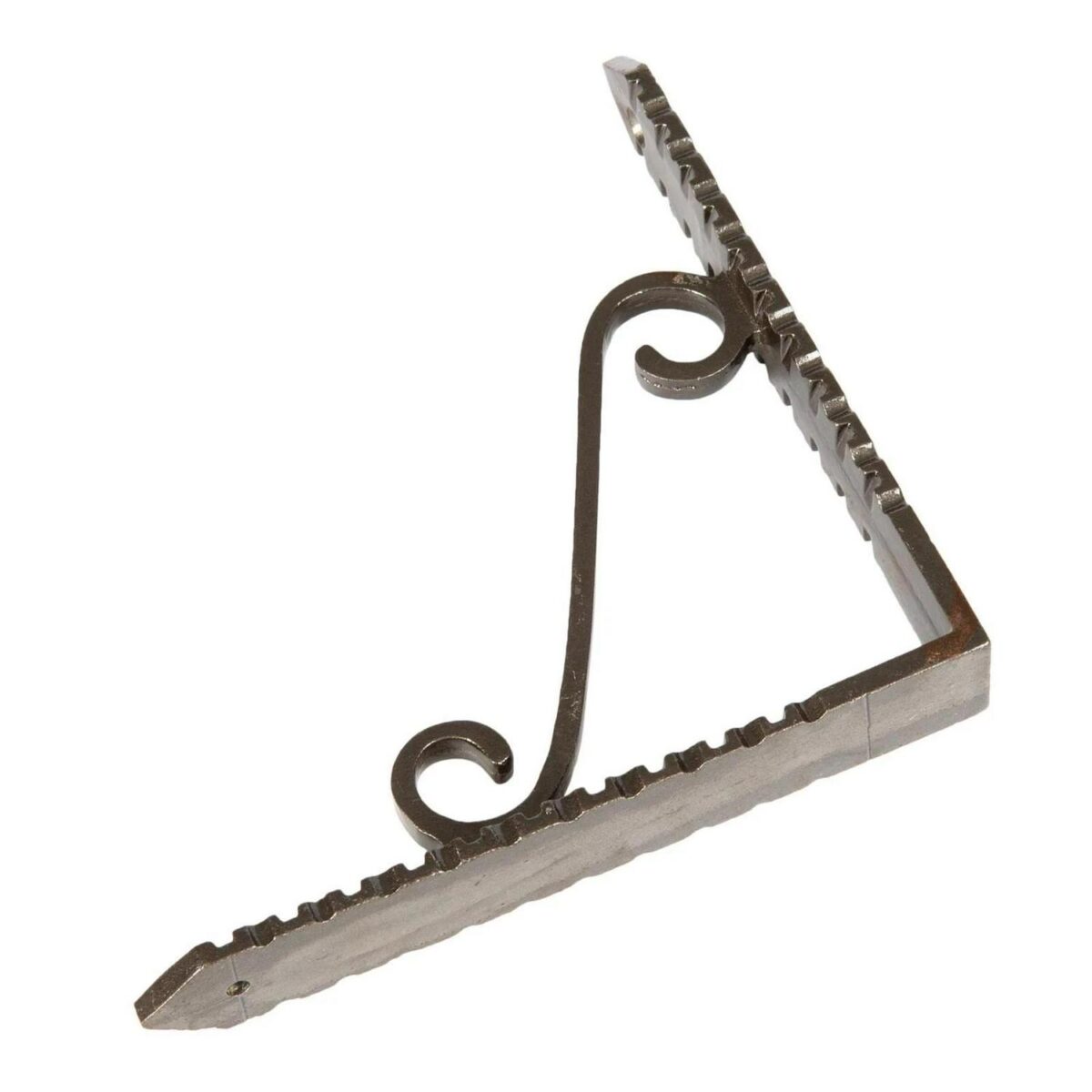 4x Notched Scroll Iron Shelf Bracket Antique Vintage Wall Brackets D150mm Raw - Image 3