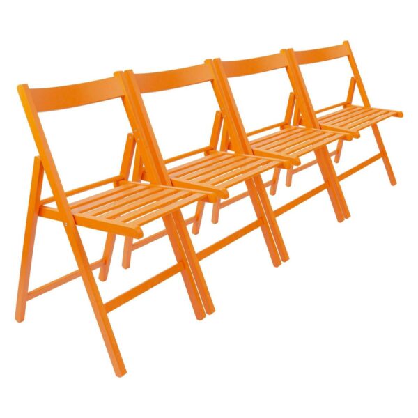 4x Orange Wooden Fol 6345c97c3a56caab18ad2e4b7c67e6a3