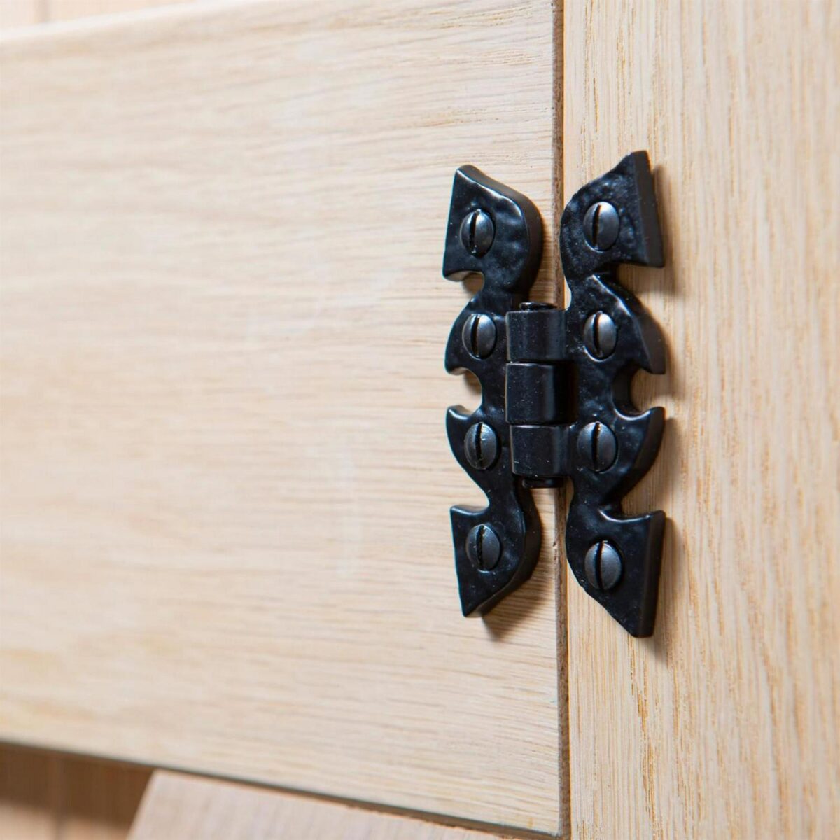 4x Ornate Cabinet Hinge Cast Iron Antique Cupboard Door Hinges H75mm Black - Image 5