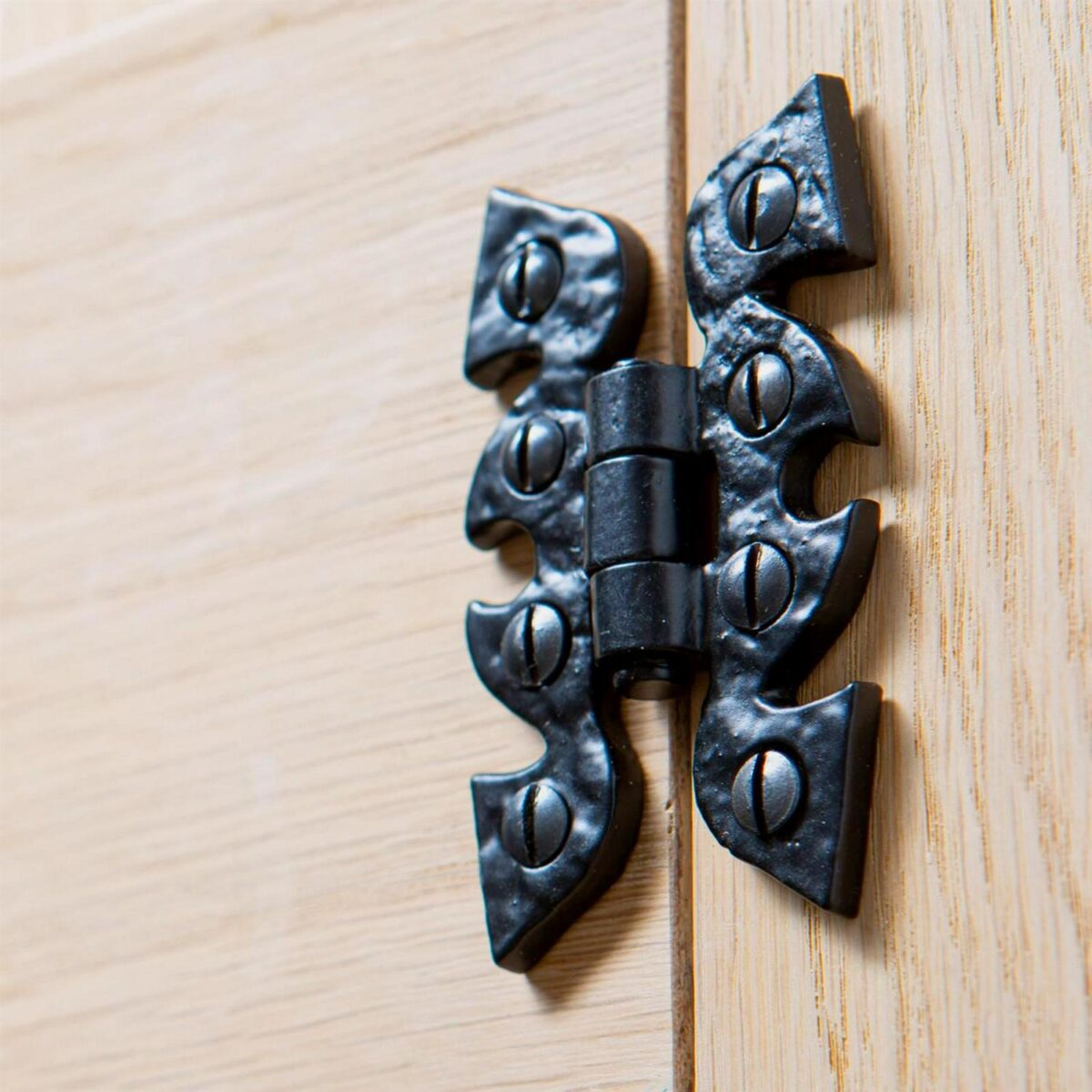 4x Ornate Cabinet Hinge Cast Iron Antique Cupboard Door Hinges H75mm Black - Image 6