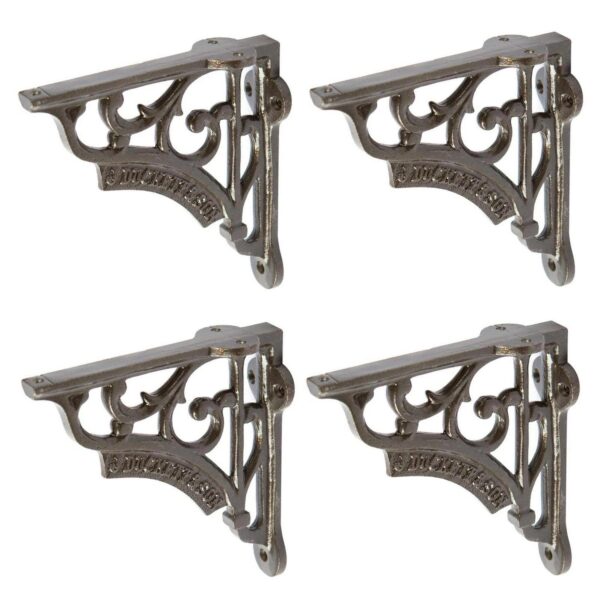 4x Ornate Iron Shelf af3c29349878486a080fa79b16f0b517