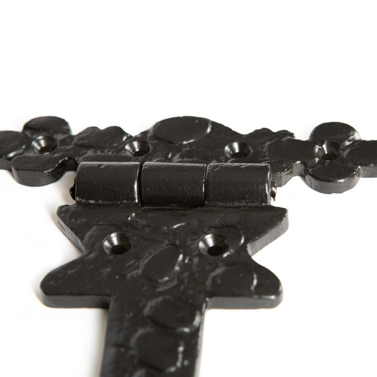 4x Ornate T-Hinge Cast Iron Antique Cupboard Door Hinges W230mm Black - Image 2