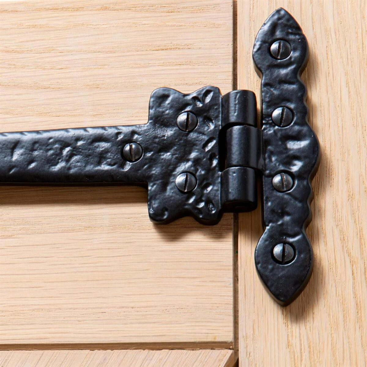 4x Ornate T-Hinge Cast Iron Antique Cupboard Door Hinges W230mm Black - Image 7