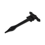 4x Ornate T-Hinge Cast Iron Antique Cupboard Door Hinges W230mm Black - Image 4