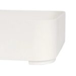 4x Plastic Stackable Storage Bins 15cm x 15cm x 5cm White Kitchen Office School - Image 2