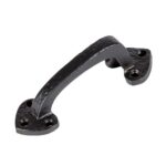 4x Rustic Arrowhead Door Handle Cast Iron Antique Cupboard Pull H100mm Black - Image 4
