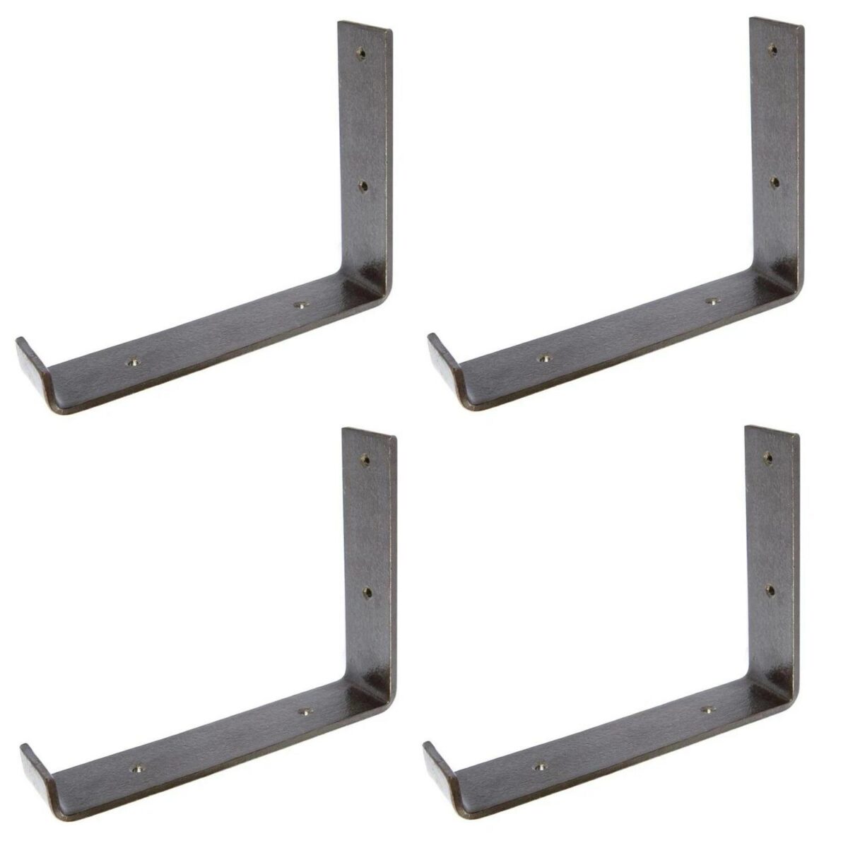 4x Scaffold Board Iron Shelf Bracket Antique Vintage Wall Brackets D235mm Raw - Image 1