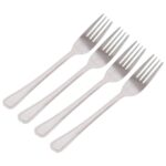 4x Stainless Steel Dinner Forks Silver Dining Dessert Cutlery Table Fork Set