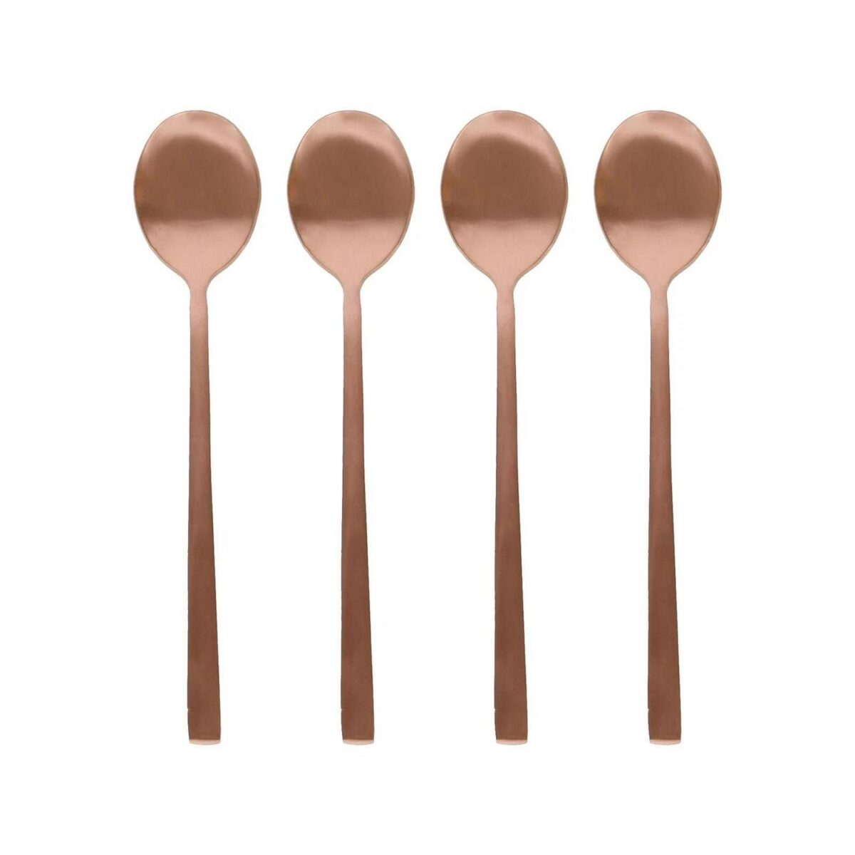 4x Stainless Steel Teaspoons 14.5cm Copper Kitchen Table Cutlery Coffee Set - Image 1