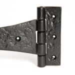 4x Traditional T-Hinge Cast Iron Antique Cupboard Door Hinges W245mm Black - Image 2