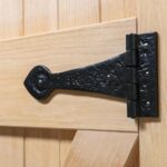 4x Traditional T-Hinge Cast Iron Antique Cupboard Door Hinges W245mm Black - Image 6