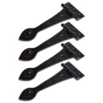 4x Traditional T-Hinge Cast Iron Antique Cupboard Door Hinges W245mm Black