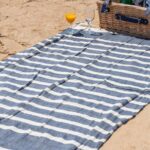 4x Turkish Cotton Bath Towels Lightweight Beach Peshtemal 170 x 90cm Navy - Image 6
