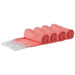 4x Turkish Cotton Bath Towels Lightweight Beach Peshtemal 173 x 92cm Cantaloupe