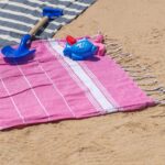 4x Turkish Cotton Children's Towels Lightweight Beach Peshtemal 100 x 60cm Pink - Image 6