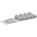 4x Turkish Cotton Children's Towels Lightweight Beach Peshtemal 100 x 60cm Grey