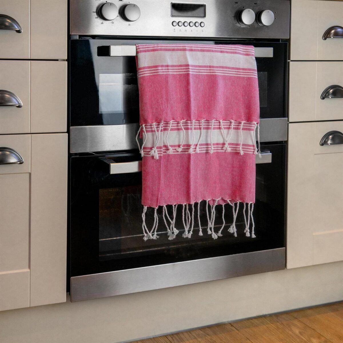 4x Turkish Cotton Hand Towels Lightweight Beach Peshtemal 100 x 60cm Pink - Image 7