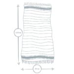 4x Turkish Cotton Hand Towels Lightweight Beach Peshtemal 100 x 60cm Yellow - Image 3