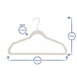 50x Non-Slip Velvet Hangers 45cm Blue Suit Shirts Trouser Bar Clothes Hanger - Image 3