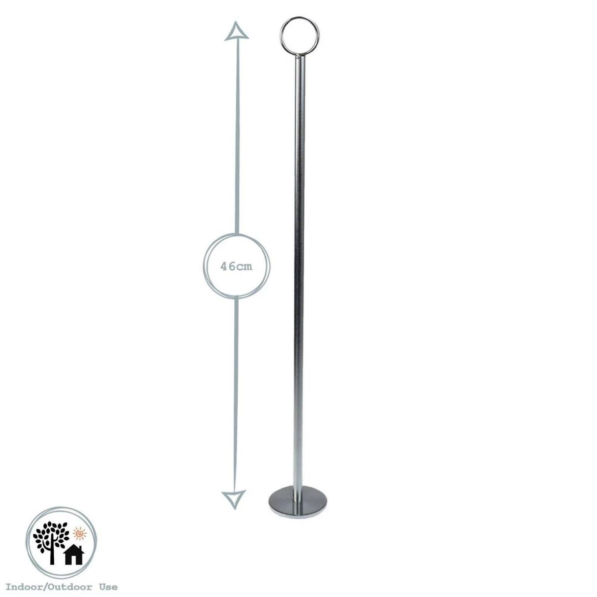 50x Table Numbers with 46cm Holders Wedding Place Card Sign Stand Set Silver - Image 3