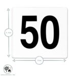 50x Table Numbers with 46cm Holders Wedding Place Card Sign Stand Set Silver - Image 4