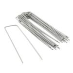 50x U-Shaped Weed Control Membrane Pegs 6 (150mm) Heavy-Duty Garden Fabric
