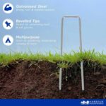 50x U-Shaped Weed Control Membrane Pegs 6 (150mm) Heavy-Duty Garden Fabric - Image 2
