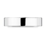 5.0mm Classic Flat Court Wedding Ring, 18ct White Gold - Image 4
