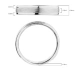 5.0mm Luxury Court Wedding Ring, Satin and Polished Platinum - Image 6