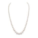 5-8mm Cultured Freshwater White Pearl Graduated Necklace, 18ct Yellow Gold