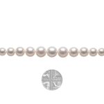 5-8mm Cultured Freshwater White Pearl Graduated Necklace, 18ct Yellow Gold - Image 3