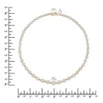 5-9mm Cultured Freshwater Pearl and Gold Bead Graduated Necklace, 14ct Yellow Gold - Image 5