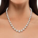 5-9mm Cultured Freshwater Pearl and Gold Bead Graduated Necklace, 14ct Yellow Gold - Image 2