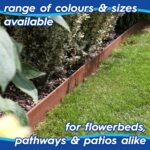 5pc Anthracite Steel Lawn Edging Set 5m x 16cm Flexible Garden Grass Border - Image 4