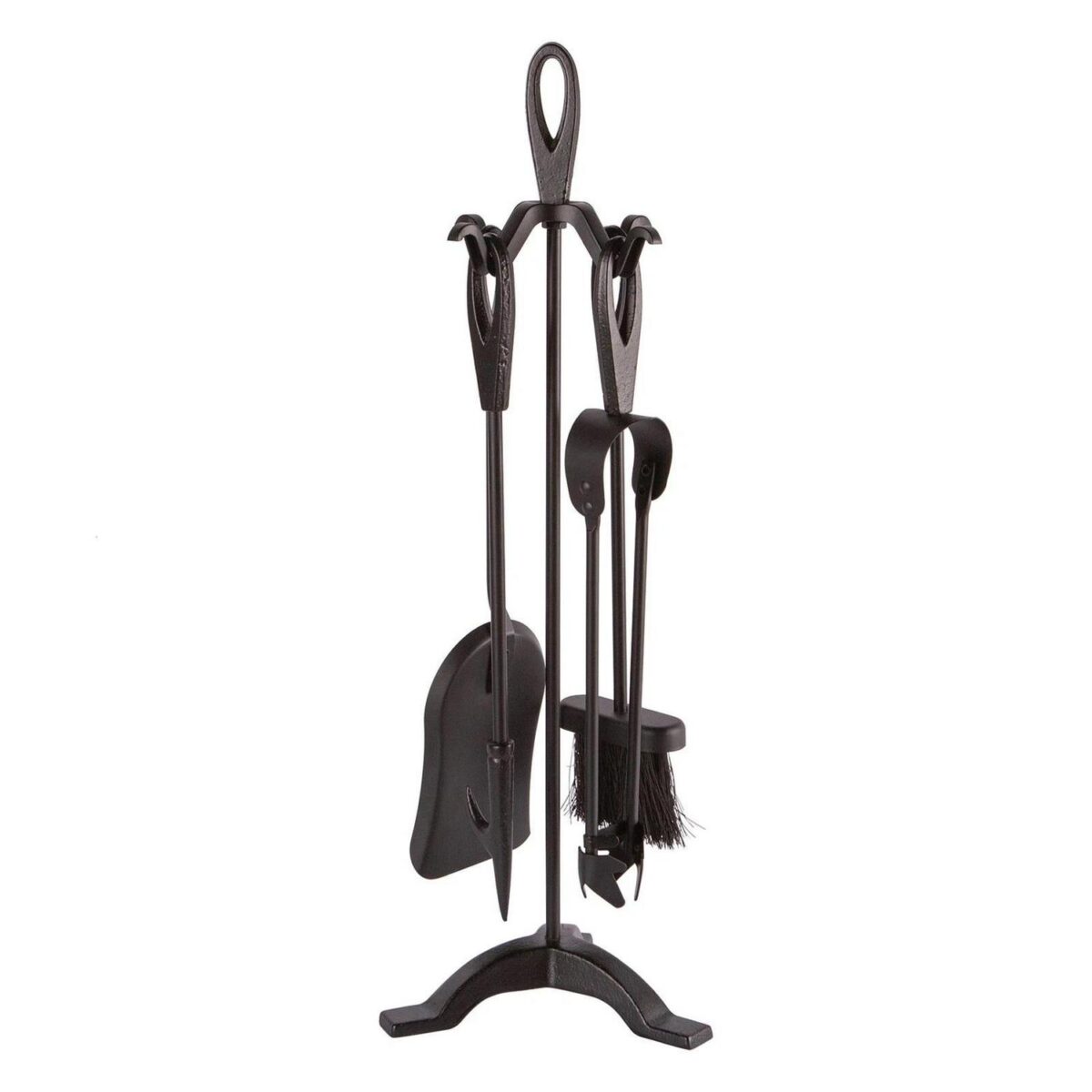 5pc Slindon Fireside Companion Set Indoor Wood Burner Companion Tools Black - Image 1