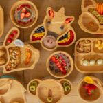 5pc Tiny Dining Beige Bamboo Koala Baby Weaning Set Feeding Suction Plate - Image 5