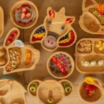 5pc Tiny Dining Blue Bamboo Fox Baby Weaning Set Feeding Suction Plate - Image 5