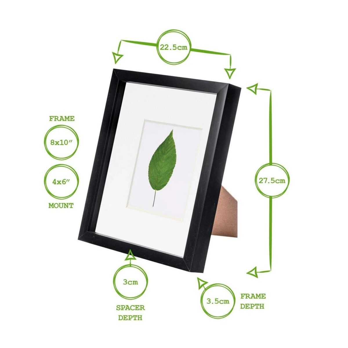 5x 3D Box Photo Frames Picture Display 8 x 10  with 4 x 6  Mount White/Grey - Image 4