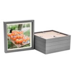 5x 3D Box Photo Frames Picture Display 10 x 10 with 8 x 8 Mount Grey/Ivory