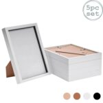 5x 3D Box Photo Frames Standing Hanging Craft Picture Frames A4 (8 x 12 ) White