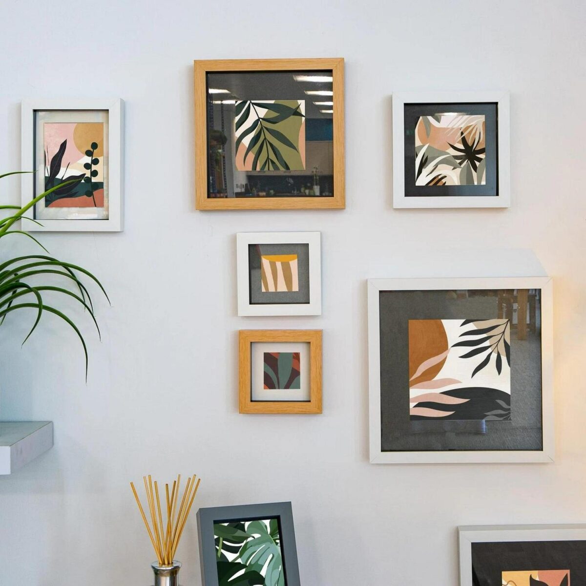 5x 3D Box Photo Frames Picture Display 5 x 7  with 4 x 6  Mount Black/Ivory - Image 6