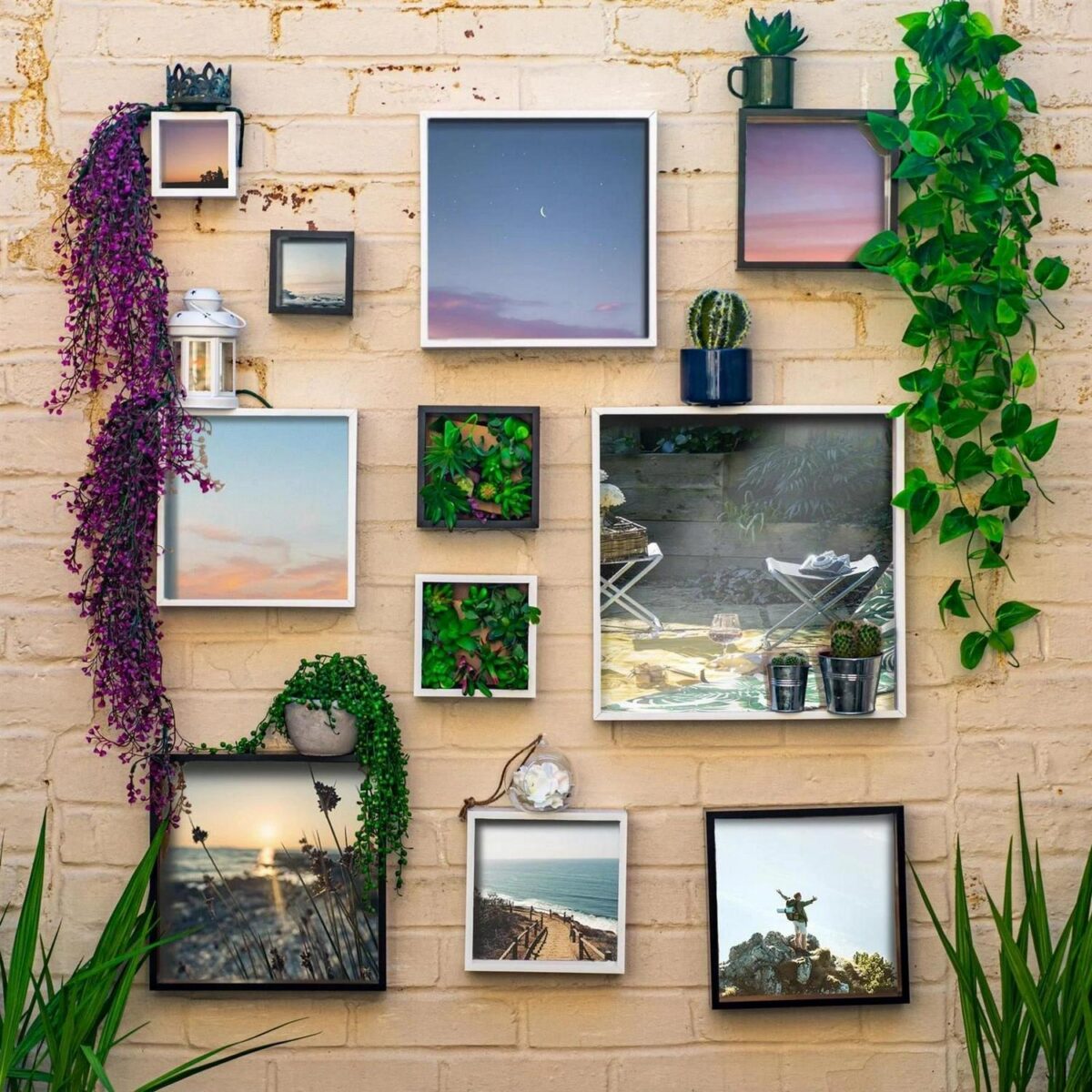 5x 3D Deep Box Photo Frames Display 6 x 6  with 2 x 2  Mount Black/White - Image 5