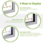 5x 3D Deep Box Photo Frames Standing Hanging Picture Display 4 x 4 Light Wood - Image 3